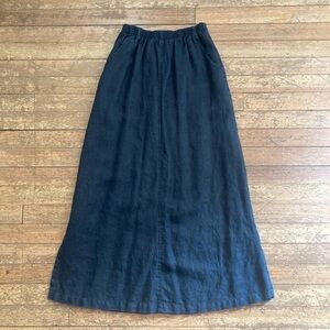 Vintage 90s CTC Linens Black Maxi Skirt